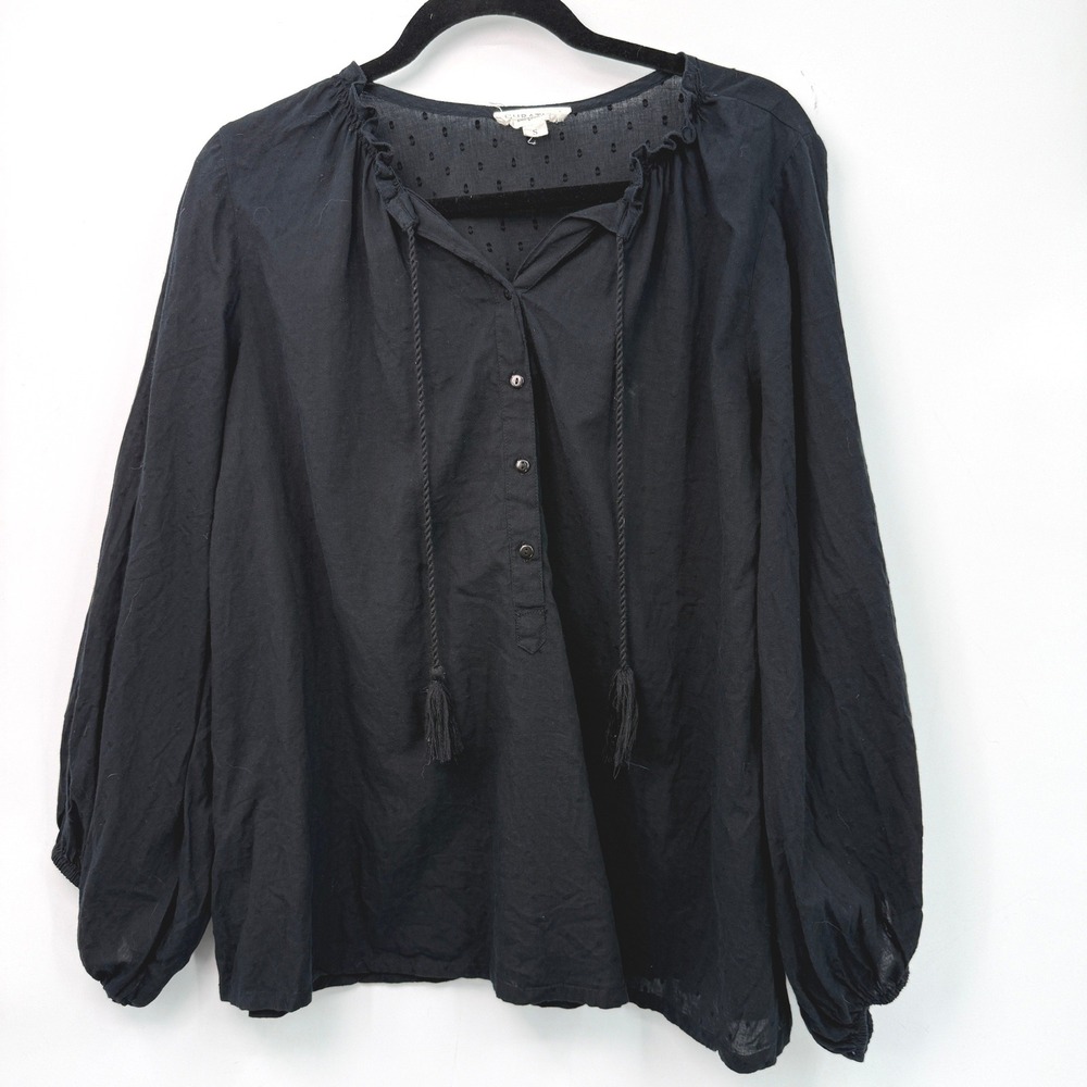 Emerson Fry Swiss Dot Peasant Blouse Women S Festival Indie Boho Minimalist